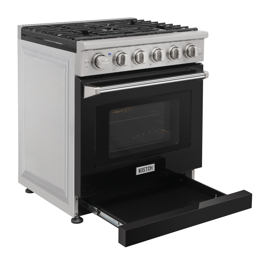 30 inch gas range - Black